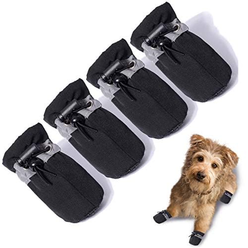 image for TEOZZO Dog Shoes Dog Boots & Paw Protector, Anti-Slip Sole Winter Dog 