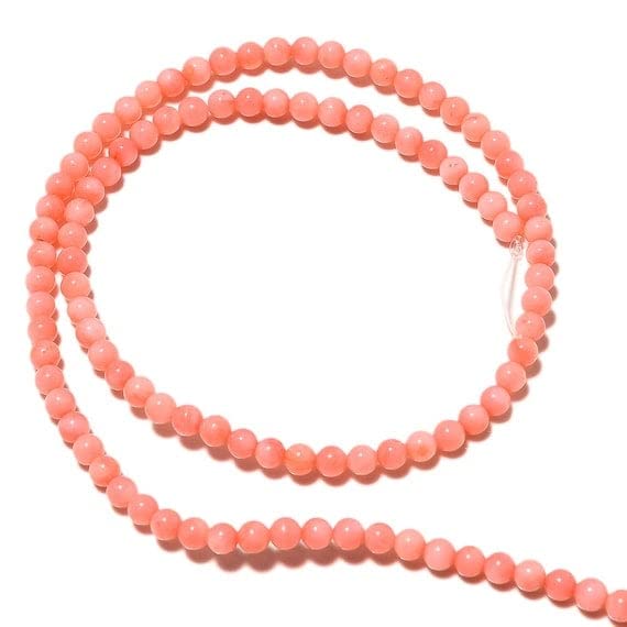 Perle de corail rose LKBEADS en fil de 15 pouces pour bijoux d'été