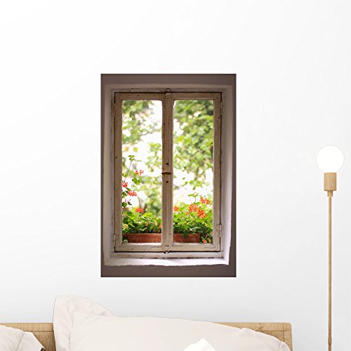 Window to Garden Wall Mural by Wallmonkeys Peel and Stick