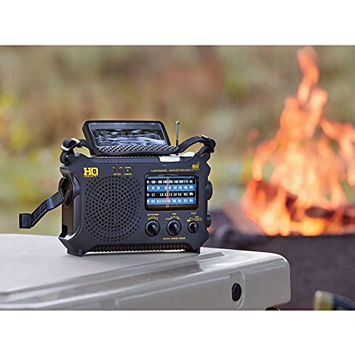 Hq Issue Dynamo Emergency Radio Hand Crank Solar Portable W/Am Fm, Noaa Weather Alert, Shortwave, & Flashlight, Black, Black #TOP3