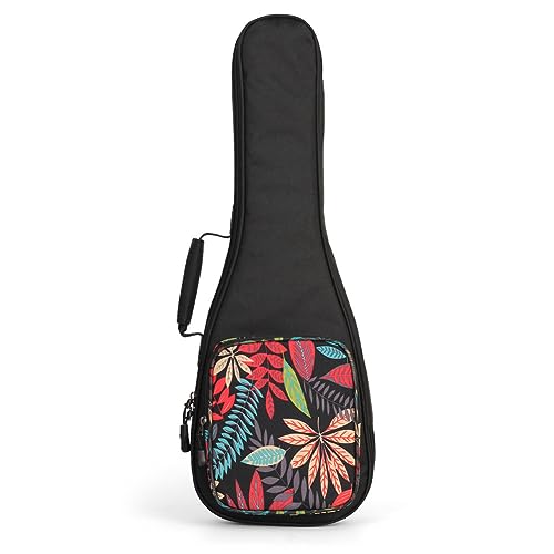 Surwin Housse pour Ukulélé Etui Sac Ukulélé Rembourré avec Bretelles Réglables, Fermeture à Glissière, Sac pour Ukulélé 21 23 26 Pouces, pour...