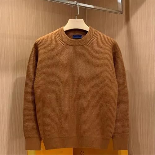 Men Soft Warm Winter Sweater O-Neck Solid Casual Knitting Pullover Warm Comfortable Dropped Shoulder Sleeves Sweaters2