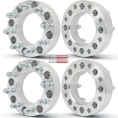 OCPTY 4PCS 8x180 to 8x170 Wheel Spacers 2 Wheel Adapters 14x1.5 Studs 126mm Center fit for 2011-2018 for Chevrolet for Silverado 2500-2011-2023 for Chevrolet for Silverado 2500 HD