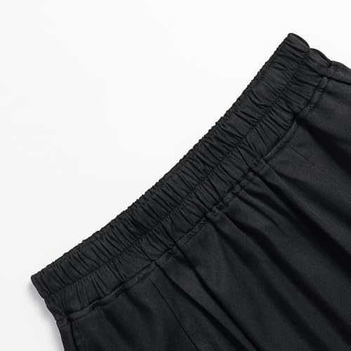 Ladies Elastic Waist Skirt Spring Summer and Autumn Leisure Pocket Skirt Hem Elegant3