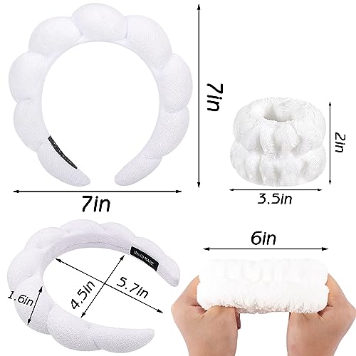 image for Zkptops Spa Headband for Washing Face Wristband Sponge Makeup Skincare