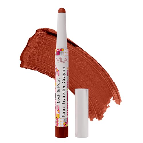 Image of Mila Beaute Lock & Pout Matte Crayon Lipstick for Women I Smudge Proof & Transfer-proof Lipstick I Hydrating With Ceramides & Shea Butter I Highly Pigmented & Glides Smoothly | Suitable for Indian Skin Tones - (1.25g 4 Say Less)
