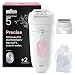 Braun Silk·épil 5 Epilierer Damen, Einfache Haarentfernung, Langanhaltend Glatte Haut, Nass und Trocken, Ladyshaver, Wasserdicht — Inkl. Rasieraufsatz und Trimmeraufsatz — 5-030, Pink