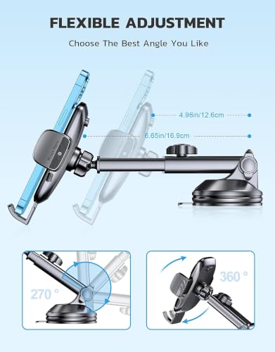 Image of CIRYCASE Car Phone Holder, [Ultra Powerful Suction] Universal Dashboard Phone Holder for Cars, Hands-Free & Case Friendly (Cradle Car Dashboard 002)