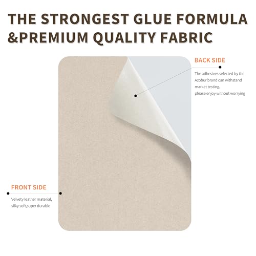 Azobur Sofa Repair Patch, 6 Piece Microfiber Patches, Self Adhesive Fabric Patch Repair, Luxurious Look, Quick Fix Sofa (Beige)