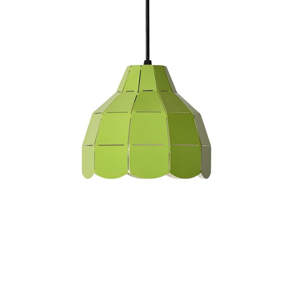 Lustre suspension en aluminium vert de haute qualité au style industriel éolien épuré