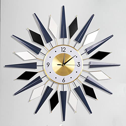 Jugv 28 Inch Modern Metal Unique Design Large Silent Wall Clocks Battery Operated Non Ticking, Wall Clock For Living Room Kitchen Office Decor #TOP2