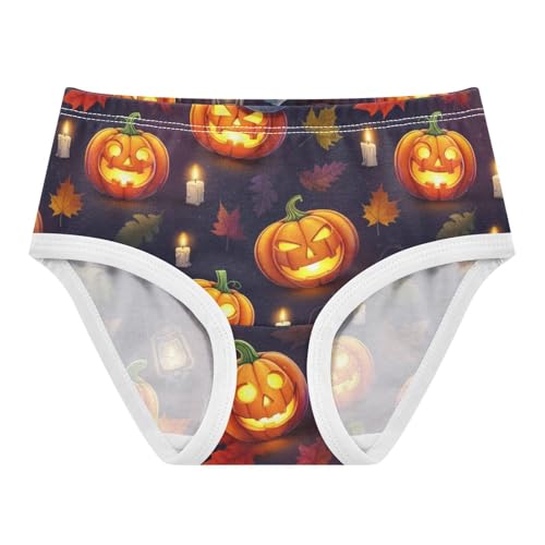 Joisal Halloween Pumpkins Faces Cartoon Girl Panties Cute Girls Underwear Toddler Cotton Aesthetic Briefs Underpants 2t