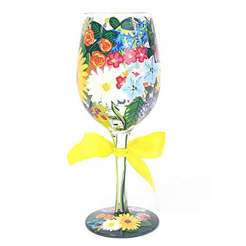 (Lolita Wg Wildflowers) - Lolita Wine Glass, Multi-Colour, One Size #TOP3
