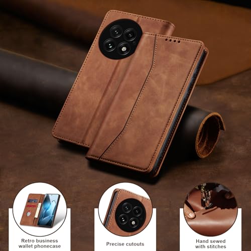 Image of Jasonyu Flip Wallet Case for OnePlus 13 5G,Brown