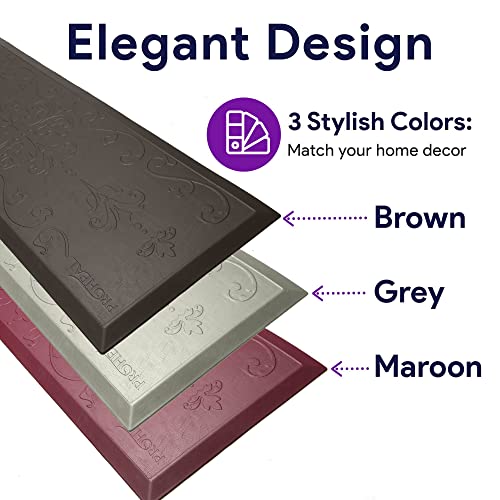 Beveled Edge Fall Mat for Elderly - Fall Prevention for Seniors - Bedside Safety Floor Mat - Elegantly Designed Brown Fall Pads for Elderly - 70" x 24" x 0.7" 4 Beveled Edge Fall Mat for Elderly - Fall Prevention for Seniors - Bedside Safety Floor Mat - Elegantly Designed Brown Fall Pads for Elderly - 70" x 24" x 0.7" - Image 5