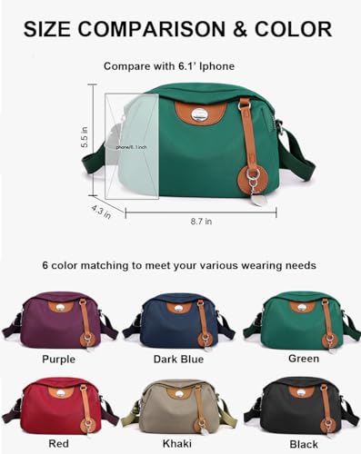 Bolsas transversais para mulheres na moda, bolsa transversal de nylon para mulheres, bolsa de ombro