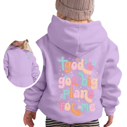 Jesus Loves Me This I Know Hoodies for Teen Girls Trendy Youth Long Sleeve Sweatshirts Tween Tops Preppy Clothes 02 Light Purple 1-2 Years3