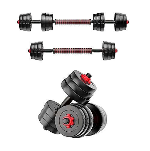 Bodyfit Dumbles Home Gym Set, Weight Plates +One Multi-Extension Convertor Barbell Rod, 2x14'' Stylish Dumbbell Rods, Unisex Exercise Home Workouts. (10Kg Weight Plates(2.5kgx4))