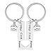 Uloveido Our First Home Keychains Set for Couples, Puzzle Matching Charms Commemorative Gifts Keyrings for Women and Men Y1082