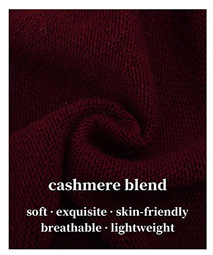 Image of jaxmonoy Cashmere Slouchy Knit Beanie Hat for Women Winter Soft Warm Ladies Wool Knitted Skull Beanies Cap