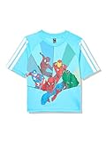 Adidas Unisex-Kids Adidas x Marvel Spider-Man Sportswear T-Shirt, Bright Cyan/White/Multicolor, X-Small