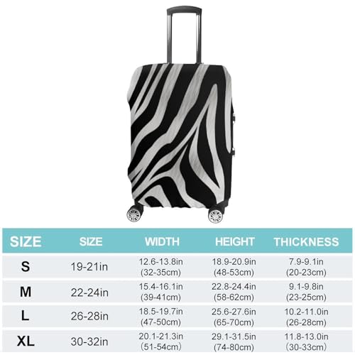 Zebra Print Luggage Cover, Washable Elastic Suitcase Cover Protector Fit 18-32 Inch Luggage2