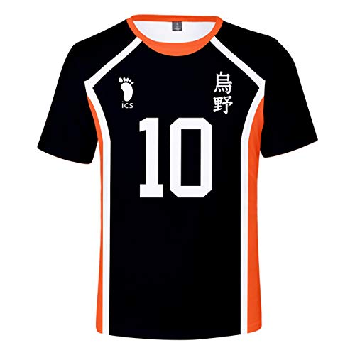 La Mejor Recopilación de Ropa de Voleibol los más solicitados. 45 TTBZKALE Karasuno - Camiseta de voleibol para escuela secundaria, Camisa No.10, X-Large