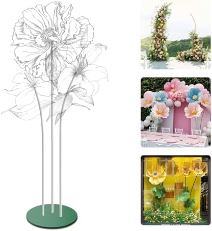 Mverse Heavy-Duty Metal Stand Base for Giant Flowers, 12.6