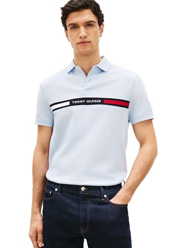 Image of Tommy Hilfiger Men's Short Sleeve Casual Polo Shirts in Regular Fit with Chest Logo Designs