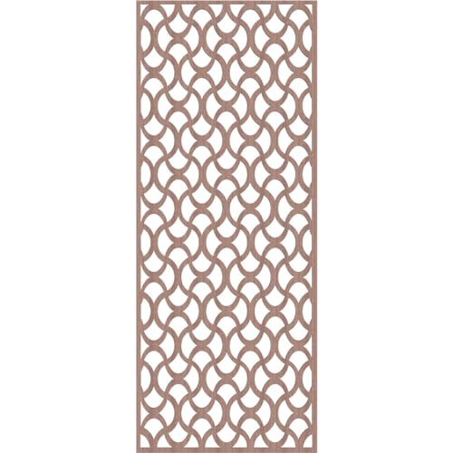 Image of 29 3 /8 inchW x 74 3 /8 inchH x 3 /8 inchT Resort Decorative Fretwork Wood Wall Panels, Walnut