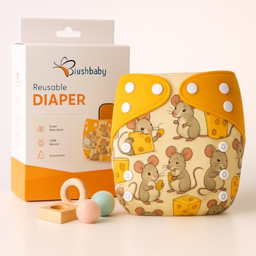 Image of Blushbaby Premium Reusable Cloth Diaper for Babies (3 Months - 3 Years) | 1 Washable Diaper with 1 Insert Pad | Adjustable, Leak-Proof, rash free & Absorbent | Freesize Diaper (5-18kg)