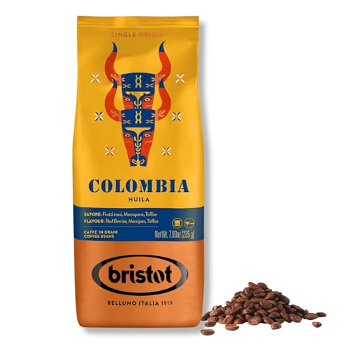 Bristot Colombia Huila Café Espresso en Grano 225 g miniatura 1