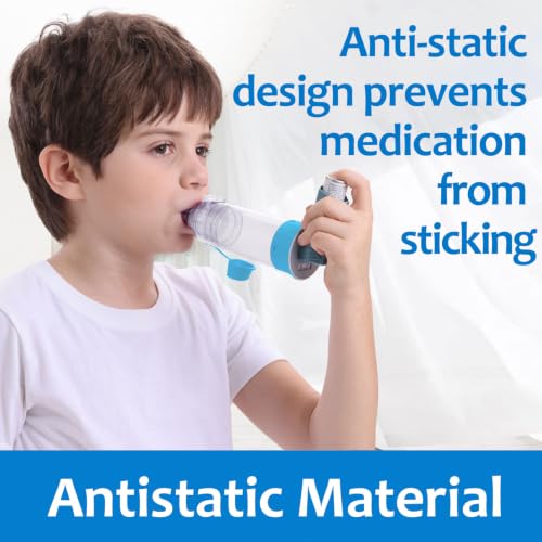 Image of Inhaler Spacer for Children, Nessi OTC Spacer, Spacer for Inhaler with Silicone Mask, Anti-Static Chamber & Exhalation Valve, Easy to Use & Clean