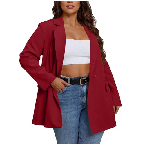 Blazers for Women Trendy Suit Jackets Dressy 3/4 Sleeve Blazer Business Casual Outfits for Work