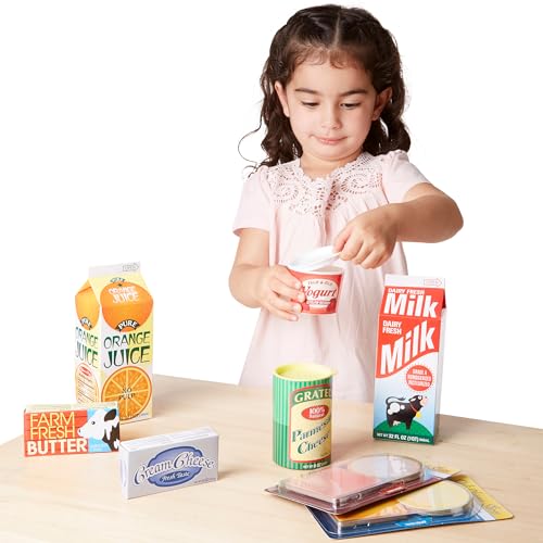 Melissa & Doug Fridge Fillers Grocery Play Food Cartons (8 Pieces) Wooden Toy Groceries, Pretend Play Food, Kitchen Accessories for Kids Ages 3+ - FSC Certified - image 8