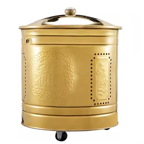 Feuertonne, Feuerschale, Brenntonne für Gartenabfälle, mit Rollen, Wird...