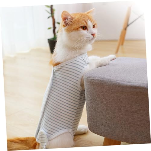 Traje protector para heridas evita lamido de gatos ropa de postoperatoria GANAZONO 7