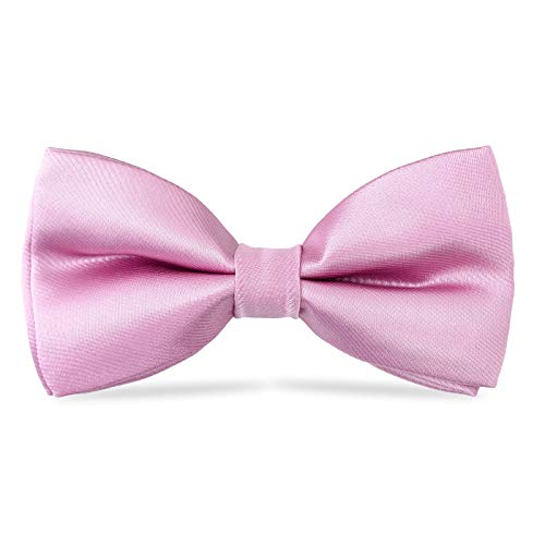 Hommes Nœud papillon Solide BowTies - Pre Tied Disponible smoking de couleur unie (Rose) Cover