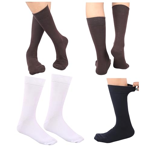 Men Cotton Crew Dress Socks Soft Comfortable Thin Fine Elegant Durable Breathable2