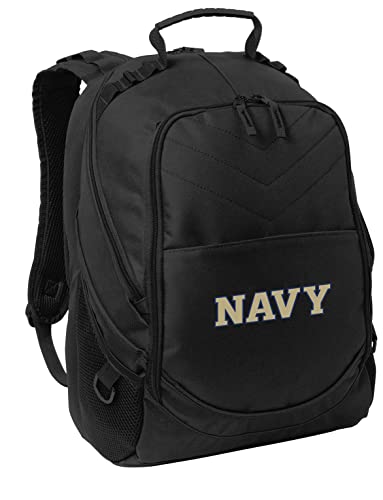 Image of Broad Bay Naval Academy Backpack | Official USNA Midshipmen Logo, Padded Laptop Computer Section, Premium 600D Nylon Fabric