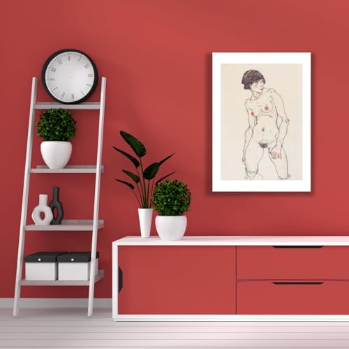 Affiche Egon Schiele Nu debout penché à droite grand format Spiffing Prints - 4