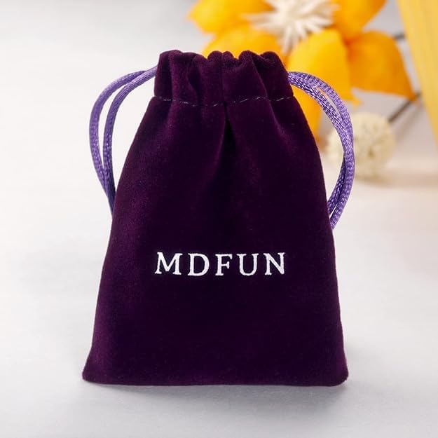 MDFUN 18K White/Rose Gold Plated Round Opal Stud Earrings for Women Hypoallergenic Birthstone Earrings Jewelry - Image 6