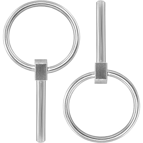 Unlorspy 2 Pcs Heavy Duty Lynch Pin, Stainless Steel 3/16" X 1-1/4" Linch Pin With Ring For Bike Farm Tractors Trailers Trucks #TOP4