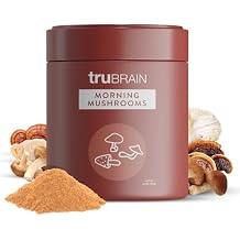 TruBrain Morning Mushrooms Coffee Alternative with Superfoods & Adaptogens | USA-Grown Lions Mane, Chaga, Cordyceps, Reishi Mushrooms | Natural Energy, Focus, and Immune Support