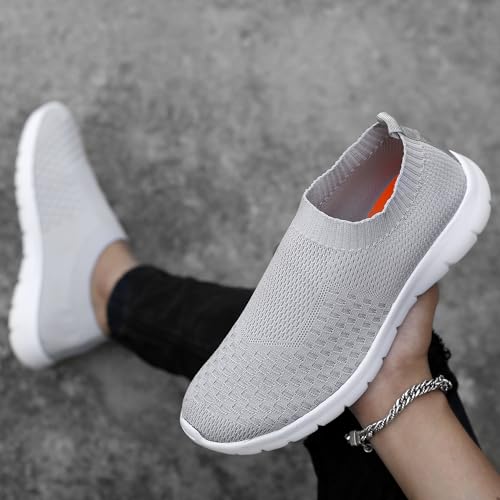 Image of Kraasa Men's Slip on Walking Shoes Ultra Light Breathable Non Slip Running Shoes Casual Fashion Sneakers Mesh Workout Sports