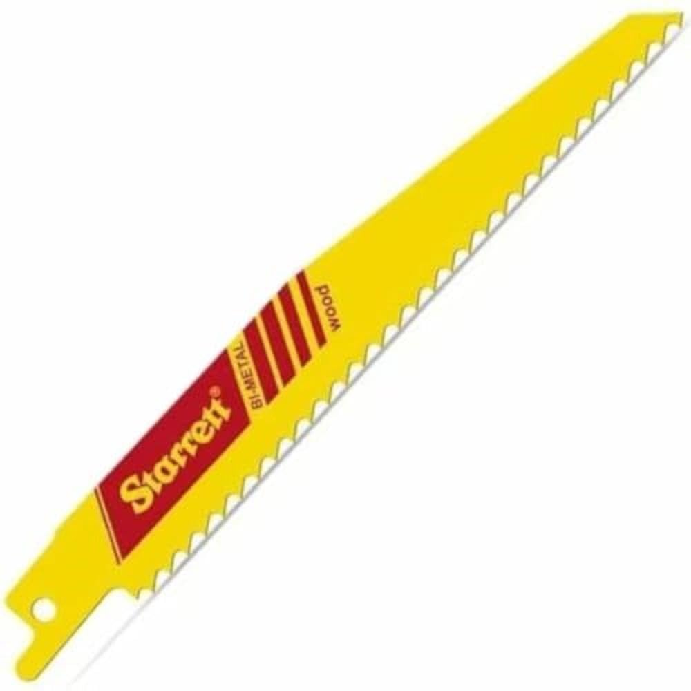 Starrett, 5 Hojas de sierra de sable Bi-metal Multi 3XPOWER, Especial demolición y excarcelación, Color Amarillo, 305 mm - 10-14D - BT121014-5