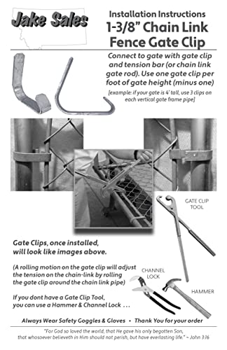 Gate Clip: 1-3/8" Chain Link Fence Gate Clip/Kennel Panel Clip Band Wrap Around Gate Or Kennel Frame To Hold Chain Link Fence To Frame. 20 Pack #TOP4