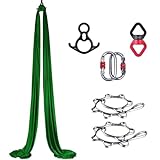 PRMTYUP Hamaca AéRea, Columpio De Yoga AéReo, Hamaca De Danza AcrobáTica, Hamaca De Yoga AéReo, Equipo De Yoga AéReo, Kit De Accesorios De Tela AéRea, para Danza AcrobáTica,I,10M*1.5M