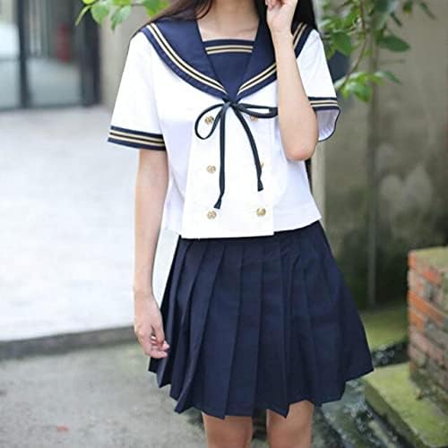 Cesulis 日本のセーラー服女子学生服制服学校制服jk制服 カレッジスタイル甘いかわいいスーツ Jk 制服 Color Suit Xxl 新作からsaleアイテム等お得な商品 満載 Sleeves Short Size