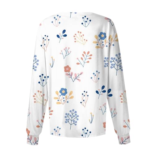 Printed Scrub Jackets for Woman Print Long Sleeve Plus Size Womens Scrubs for Women Nursing Jacket with Pockets